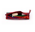 Céleste CUIR Trousse ronde Ø5,5x22 cm Jardin Rouge