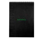 Greenpad bloc à reliure intégrale recyclé et recyclable en carte souple 350 g/m2 - A4+ 22,5x29,7 cm 80 feuillets Ligné - Papier Clairefontaine recyclé 90 g/m2 - Noir - New - Noir