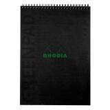 Greenpad bloc à reliure intégrale recyclé et recyclable en carte souple 350 g/m2 - A4+ 22,5x29,7 cm 80 feuillets Ligné - Papier Clairefontaine recyclé 90 g/m2 - Noir - New - Noir
