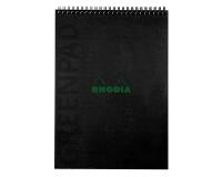 Greenpad bloc à reliure intégrale recyclé et recyclable en carte souple 350 g/m2 - A4+ 22,5x29,7 cm 80 feuillets Ligné - Papier Clairefontaine recyclé 90 g/m2 - Noir - New - Noir