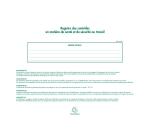 Register of Serious and Imminent Dangers 20 pages 24x32cm