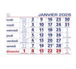 Recharge de feuillets mensuels 10,8 x 6,4 cm pour chevalet cartonné 13,5 x 10,5 cm 2026 - neutre