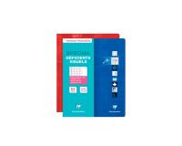 Cahier Travaux Pratiques piqué déficients visuels 24x32cm 64 pages grands carreaux noirs 2,5mm agrandis 10x10 + uni Couleur aléatoire - Assortis