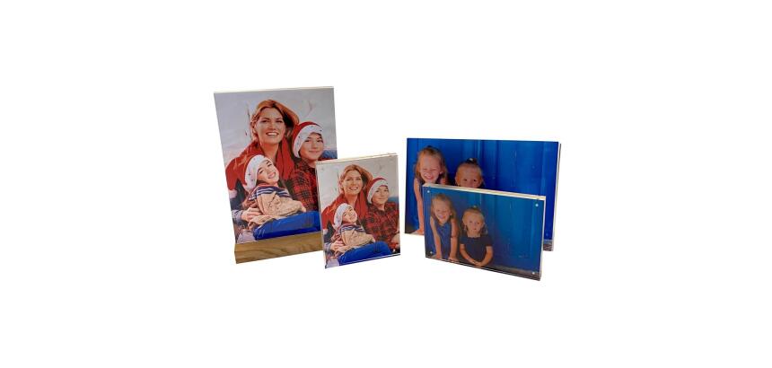 Lot de 3 porte-visuels avec fermeture magnétique A8 - Cristal