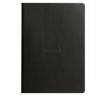 Rhodiarama piqûre textile A5 64p dot papier ivoire 90g - Noir