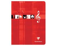 Cahier Musique & Chant piqué 17x22 cm 56 pages grands carreaux - Assortis