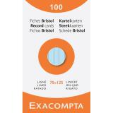 Pk100 Exa Rec Card 7.5x12.5cm Lined Ast - Assorted colours