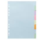 Intercalaire exacompta carte forte 170gr a4 8 positions    coloris pastel