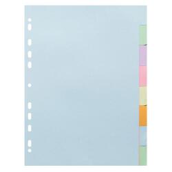 Tabbladen pastelkarton 170g Forever 8 posities - A4 - Geassorteerde pastel kleuren