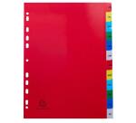 Intercalaires imprimés mensuels PP couleurs Janv-Décembre - A4 - Couleurs assorties