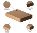 Falken - PURE Box Nature DIN A5, Füllhöhe 40 mm braun - Braun