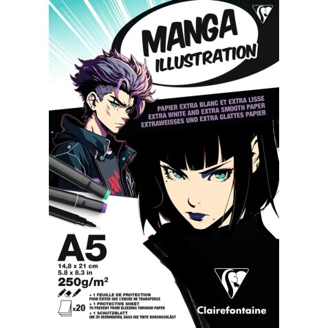 Bloc Illustration Manga A5 20F 250g