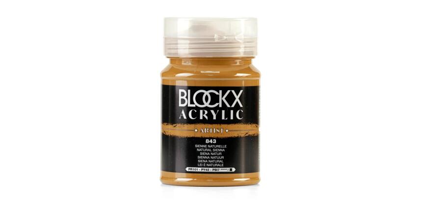 Peinture acrylique fine pot 500ml - Sienne naturelle