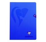 Cahier piqué Mimesys A4 80 pages quadrillé 4x8 + marge couverture polypropylène Couleur aléatoire - Assortis