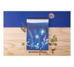 Cyanotype, Carnet Beaux Arts reliure intégrale en-tête A4 21x29,7 cm, 40 feuilles, papier dessin blanc multi-techniques 180g