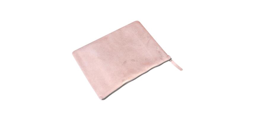 PLUME Pochette UNIVERSELLE en Daim irisé 23x32cm - Cuivre