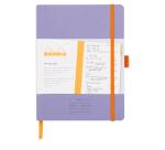 Rhodiarama Meeting A5+ 160 pages microperforé papier blanc 90g avec élastique + porte-stylo - Iris