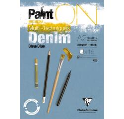 PaintON Bleu Denim bloc collé 15F A2 250g - Denim