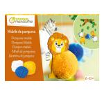 Boîte créative, Pompons, Animaux de la savane - Multicolore