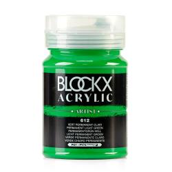Peinture acrylique fine pot 500ml - Vert permanent clair
