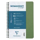 Clairefontaine Nomaddict Notebook - A5 - 5x5 Grid - 50 Sheets - 90gsm ? Wirebound - Green
