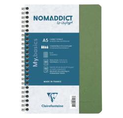 Cahier reliure intégrale Age Bag A5 100 pages petits carreaux - Vert