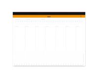 Rhodia sous-main semainier entoilé A4+ (22,2x29,9 cm) 60 feuillets microperforés - Blanc