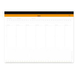 Rhodia sous-main semainier entoilé A4+ (22,2x29,9 cm) 60 feuillets microperforés - Blanc