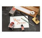 Encre 1670 à paillettes dorées 15ml - Rouge hématite