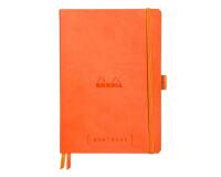 Rhodiarama Goalbook souple A5 240 pages petits carreaux 5x5 papier ivoire 90g - Tangerine