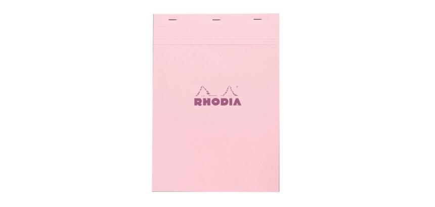 Bloc agrafé Rhodia Couleurs Rose N°18 A4 21x29,7 cm - Rose