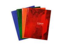 Cahier brochure rembordée rigide 7000 17x22 cm 288 pages grands carreaux 70 g - Assortis