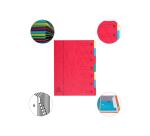 Trieur extensible Harmonika sans élastique fenêtres imprimées 7 compartiments - A4 - Rouge