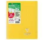 Cahier piqué Koverbook 17x22 cm 96 pages grands carreaux couverture polypropylène opaque 100% recyclé - Assortis