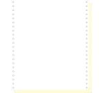 "1000 feuilles de listing autocopiantes blanc/jaune 240x11"" 2plis Bandes Caroll Détachables" - Blanc