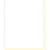 "1000 feuilles de listing autocopiantes blanc/jaune 240x11"" 2plis Bandes Caroll Détachables" - Blanc