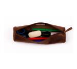 KLEO-PATHRA CUIR Trousse ronde Ø5,5x22 cm Bronze