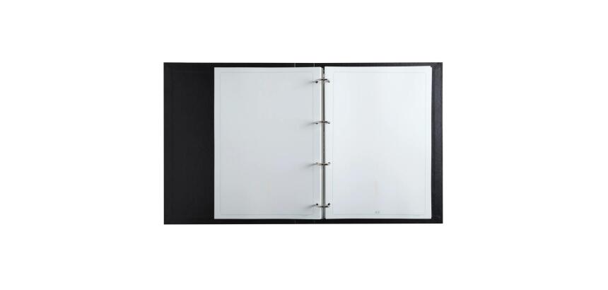 Carton de 10 Reliures registres 32x26cm 4 anneaux Assemblées Générales - Noir