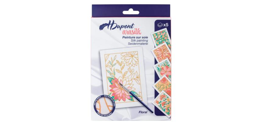 Set de 5 cadres à peindre - Floral - Blanc