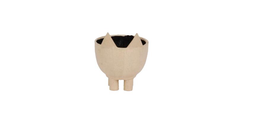 Cache pot renard 9x9x10,5cm - Kraft