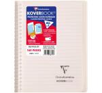 Carnet reliure intégrale enveloppante Koverbook A5 160 pages ligné couverture polypropylène transparent - Assortis
