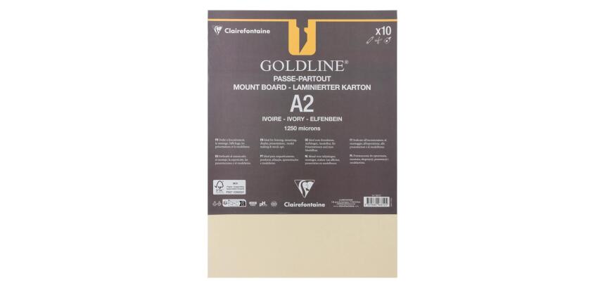 Goldline contrecollé pour passe-partout paquet 10F A2 1,25mm - Ivoire