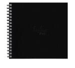Rhodia Touch Watercolor Book, papier grain fin 100% coton 300g - 21x21 cm, 40 pages - Noir