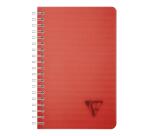 Carnet reliure intégrale Linicolor ESSENCE 11x17 cm 100 pages petits carreaux couverture plastique polypropyène rainuré - Assortis