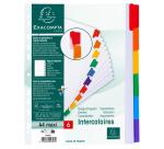 Intercalaires carte blanche 160g - 6 positions - A4+ - Blanc