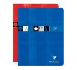 Cahier Travaux Pratiques piqué 17x22cm 80 pages grands carreaux + uni Couleur aléatoire - Assortis