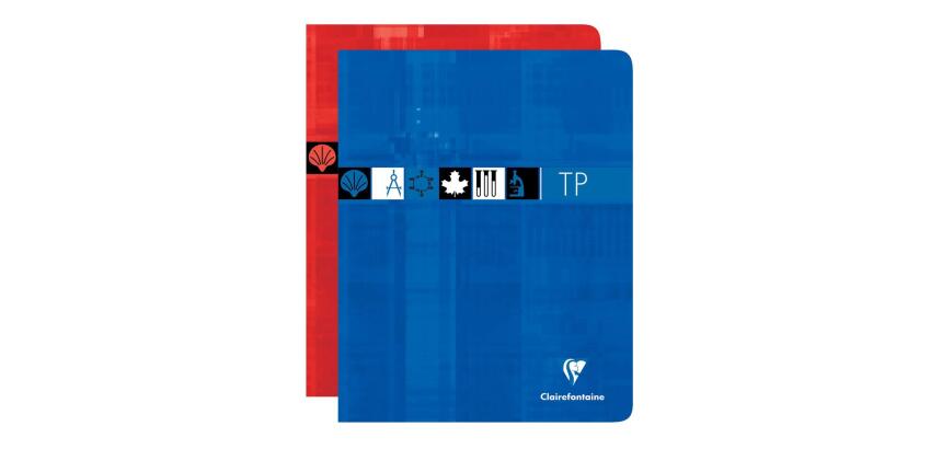 Cahier Travaux Pratiques piqué 17x22cm 80 pages grands carreaux + uni Couleur aléatoire - Assortis