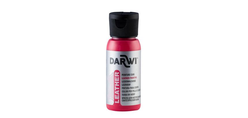 DARWI Flacon de 50 ml de Peinture sur Cuir - vermillon