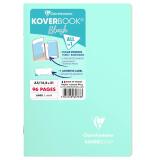 Koverbook Blush cahier piqué A5 96 pages ligné couverture polypropylène opaque bicolore. - Menthe à l'eau/Rose poudré