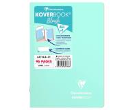 Koverbook Blush cahier piqué A5 96 pages ligné couverture polypropylène opaque bicolore. - Menthe à l'eau/Rose poudré